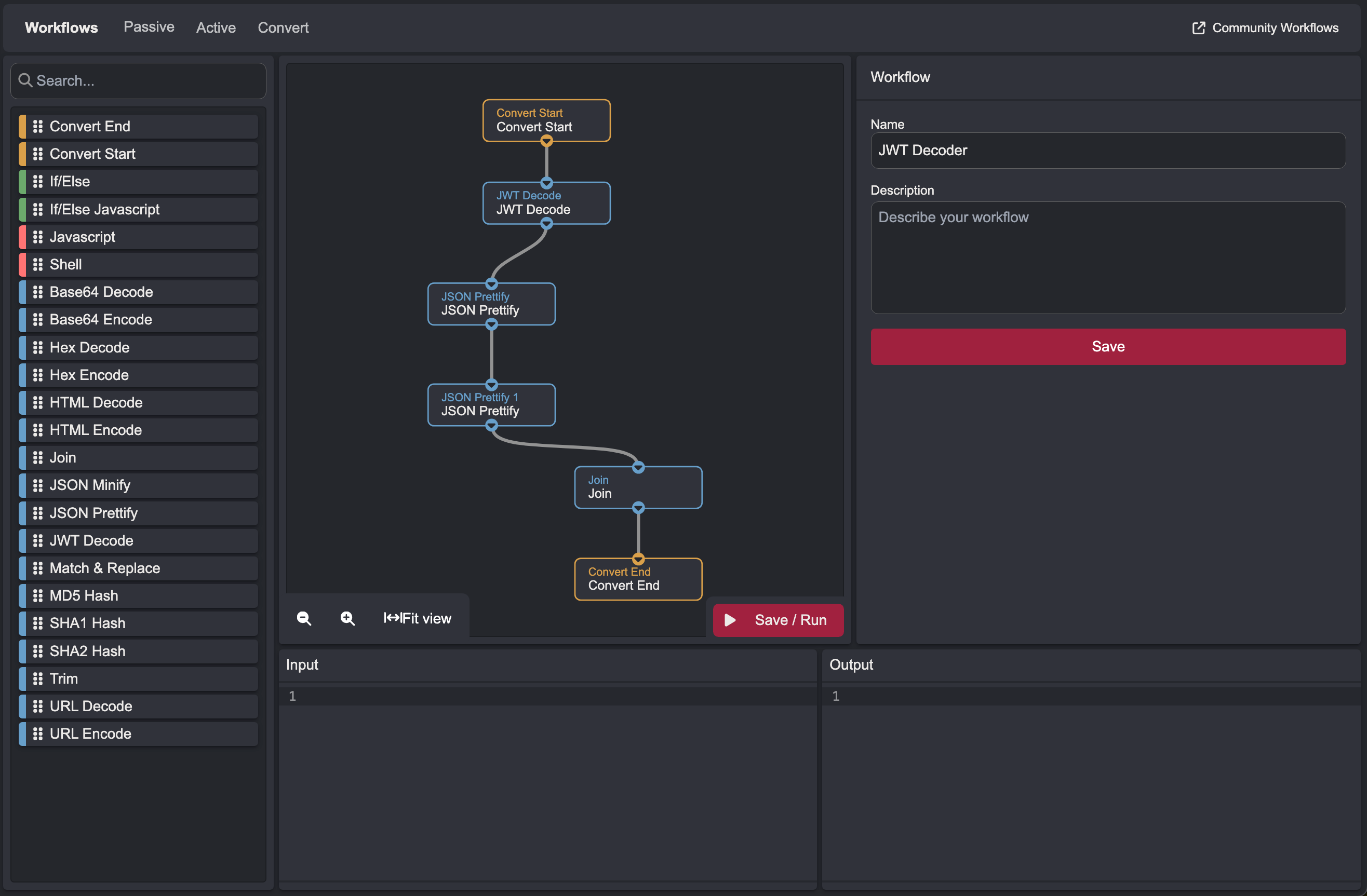 Workflow editor